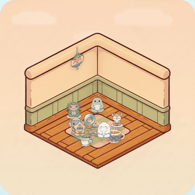 A cozy room decorated through meditation practice
